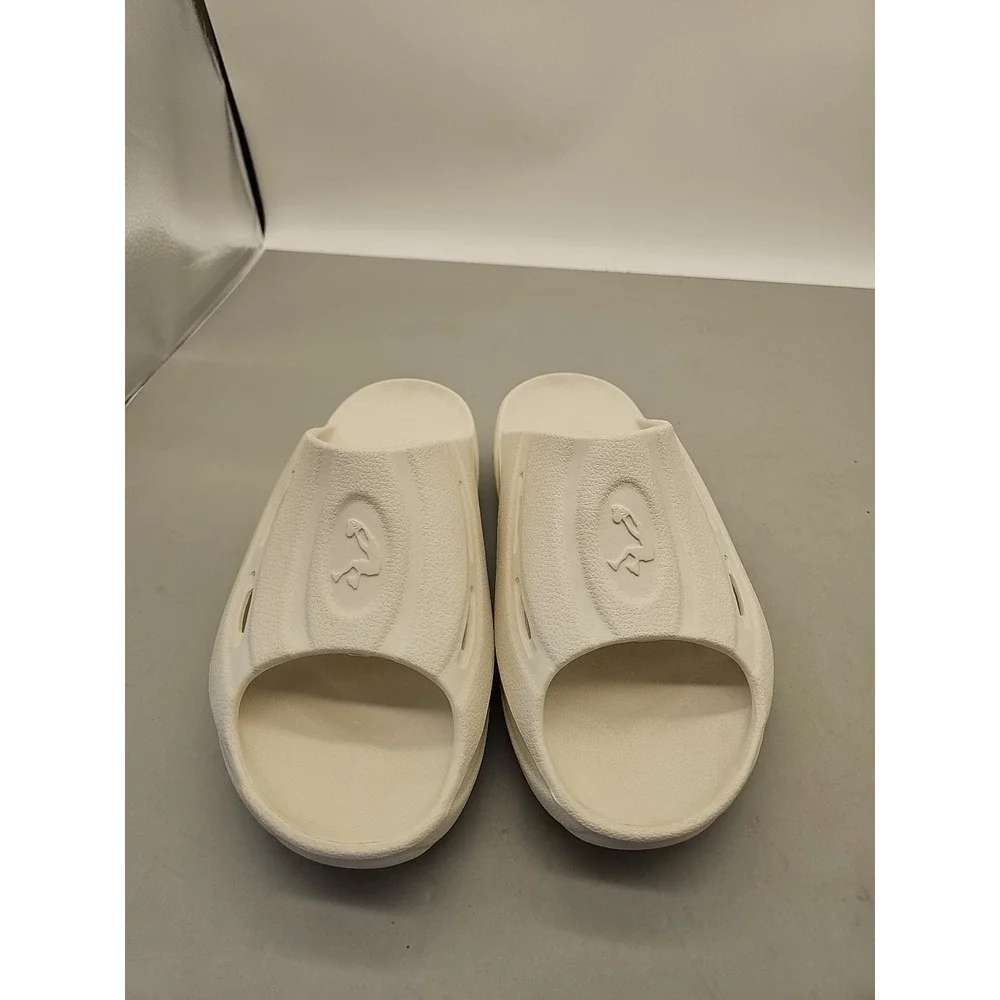 SHAQ Slidosis Slip ONS Sandals‎ Slides White  Size 9 EUC